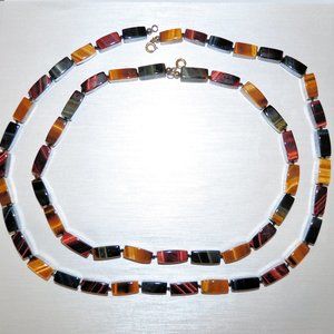 Tiger Eye necklace set - Vintage